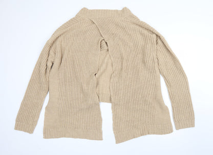 Womens UK Size L QED London Beige Pullover Jumper