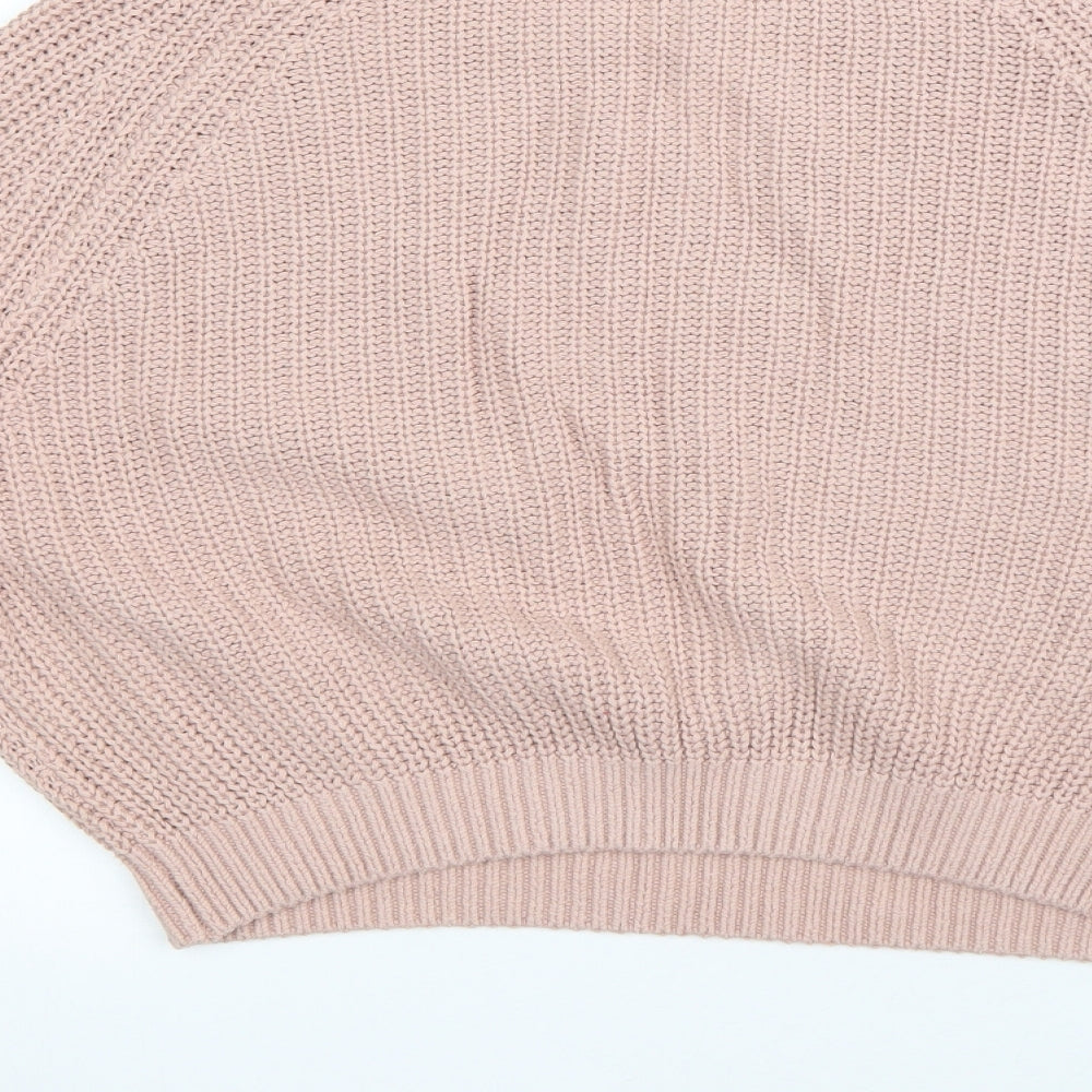 Womens UK Size M Divided Pink Pullover Jumper