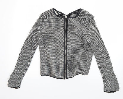 Womens UK Size M H&M Black Full Zip Jumper