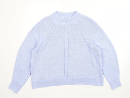 Womens UK Size M M&S Blue Pullover Jumper