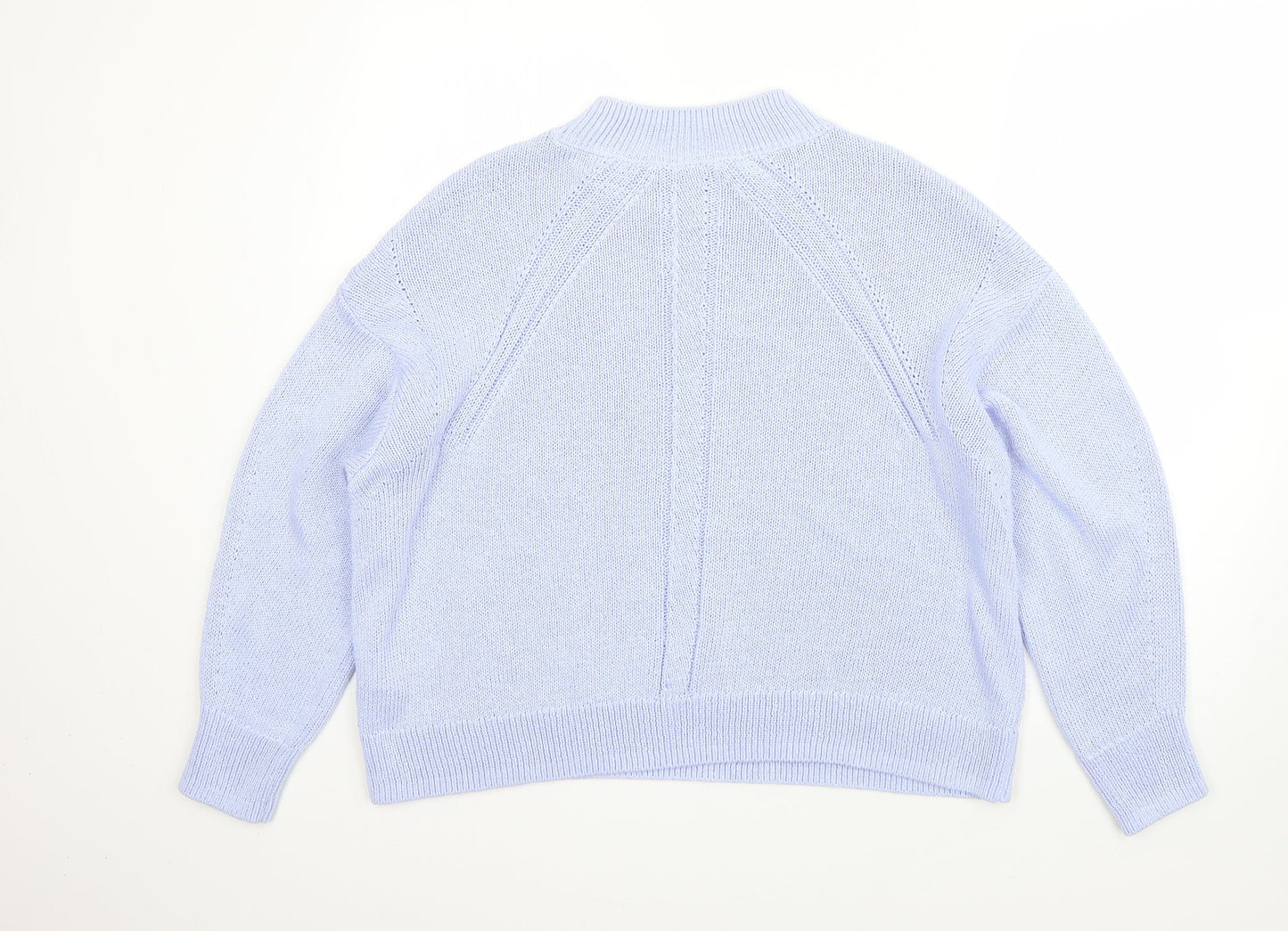 Womens UK Size M M&S Blue Pullover Jumper