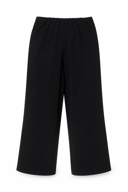 Front view of JULIPA women’s black polyester trousers, size UK 10, 25-inch leg regular