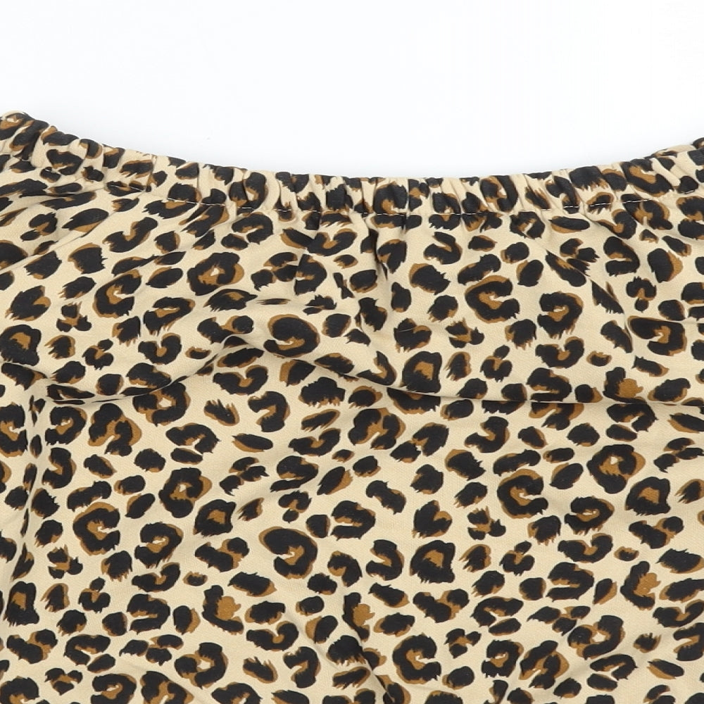 H&M Womens Multicoloured Animal Print Cotton Pullover Sweatshirt Size XS