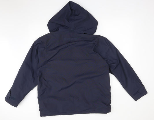 B&C COLLECTION Mens Blue   Overcoat Coat Size S