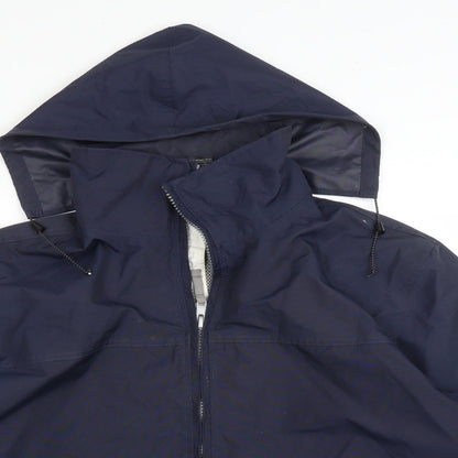 B&C COLLECTION Mens Blue   Overcoat Coat Size S