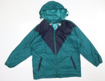 Mens UK Size M HIGH POINT Green Overcoat