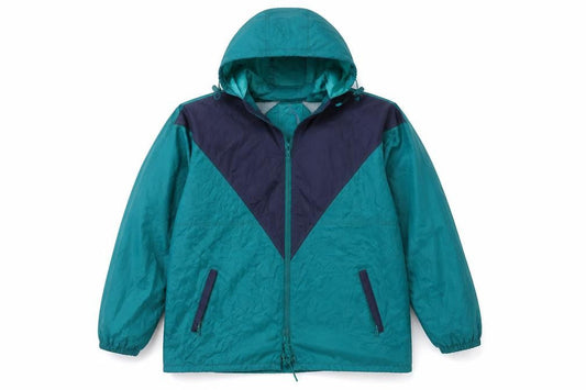 Front view of HIGH POINT men’s green overcoat coat, size M