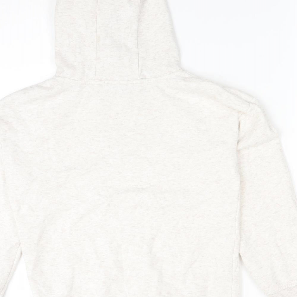 Primark Girls White  Cotton Pullover Hoodie Size 9-10 Years   - BELIEVE IN YOURSELF