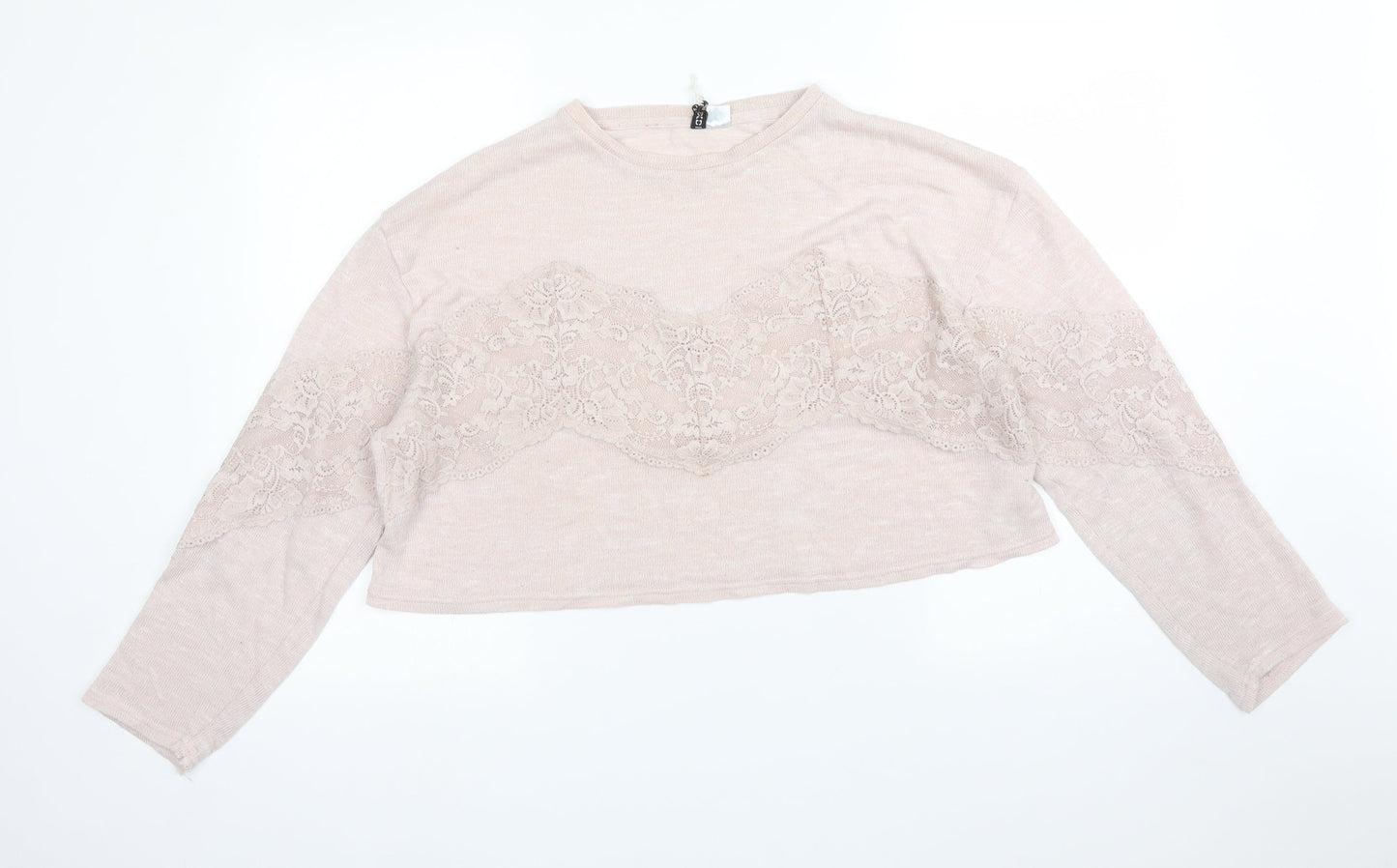 H&M Womens Pink  Polyester Pullover Sweatshirt Size M