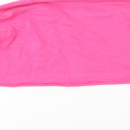PRETTYLITTLETHING Womens Pink  Cotton Pullover Sweatshirt Size 6   - Cropped