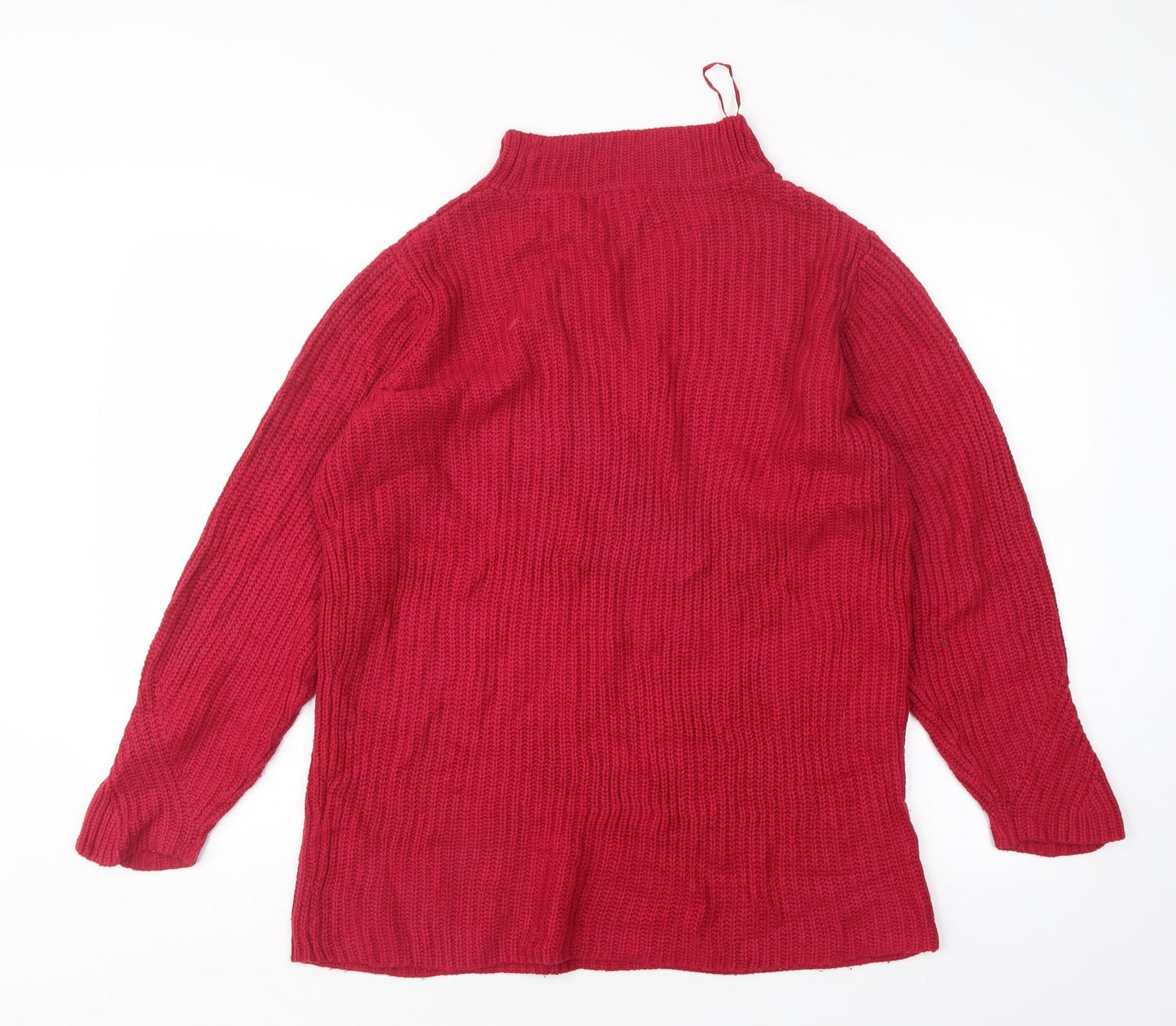 Damart Womens Pink High Neck  Acrylic Pullover Jumper Size 10