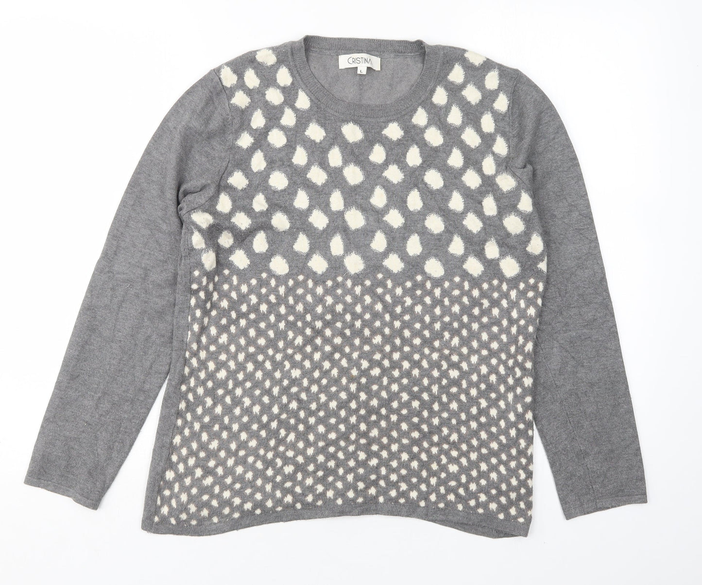 Womens UK Size L Cristina Multicoloured Pullover Jumper