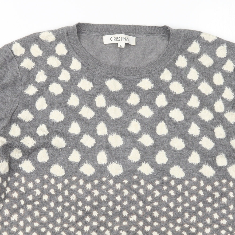 Womens UK Size L Cristina Multicoloured Pullover Jumper
