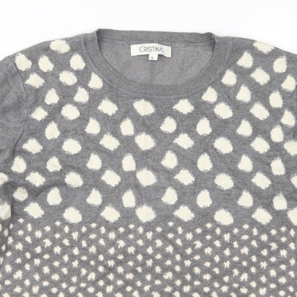 Womens UK Size L Cristina Multicoloured Pullover Jumper