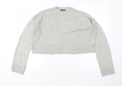 Womens UK Size M New Look Grey Pullover Jumper