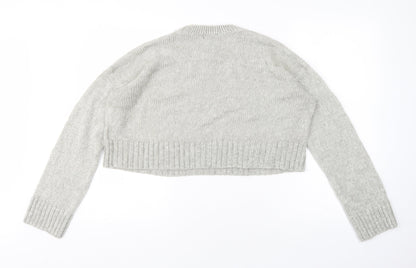 Womens UK Size M New Look Grey Pullover Jumper