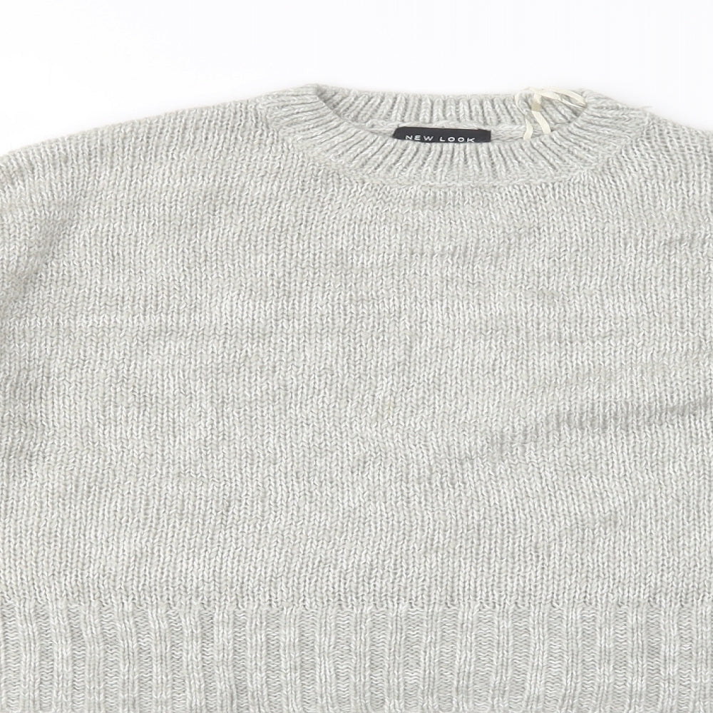 Womens UK Size M New Look Grey Pullover Jumper