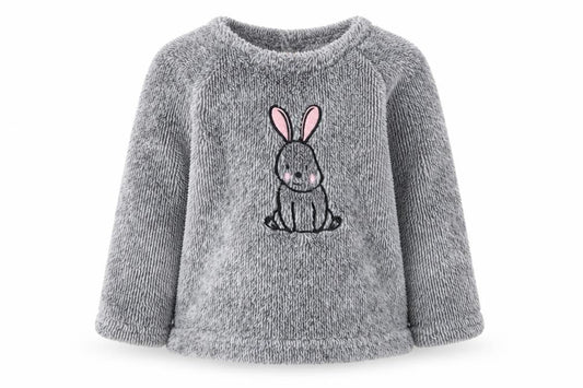 Lilly&Dan Girls Grey  Polyester Pullover Jumper Size 6-9 Months