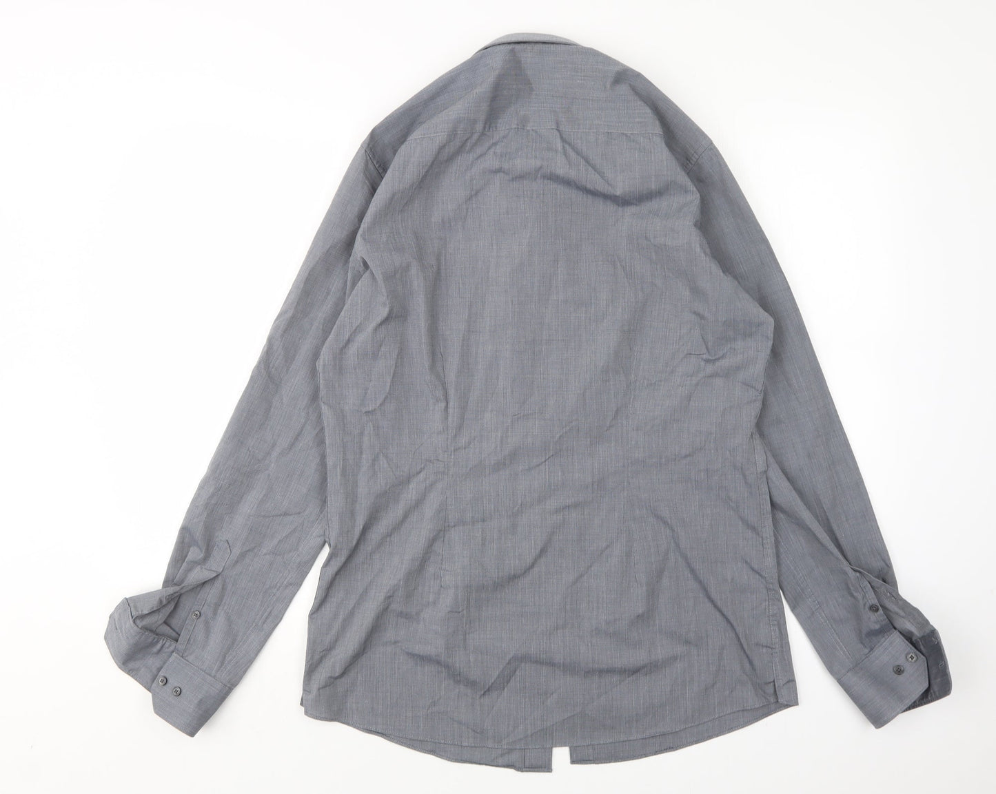 Mens UK Collar Size 15.5 NEXT Smart Grey  Dress Shirt