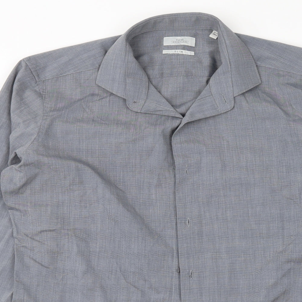 Mens UK Collar Size 15.5 NEXT Smart Grey  Dress Shirt