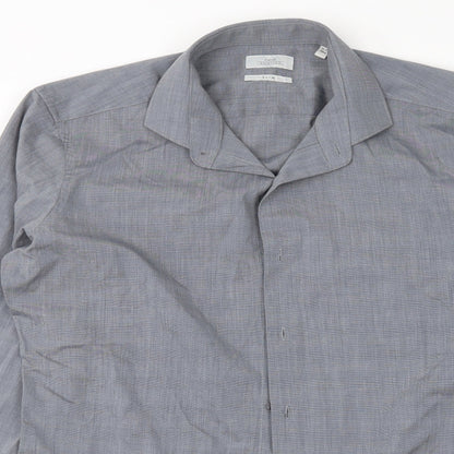 Mens UK Collar Size 15.5 NEXT Smart Grey  Dress Shirt