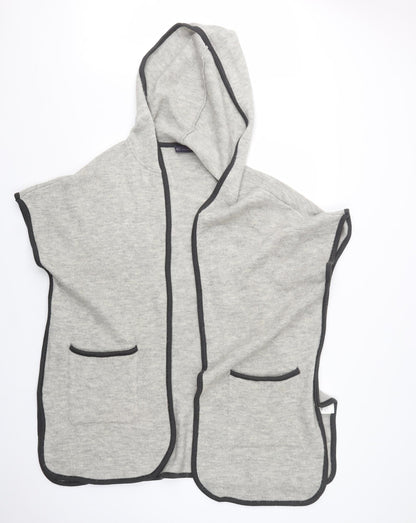M&S Womens Grey  Acrylic Cardigan Hoodie Size S