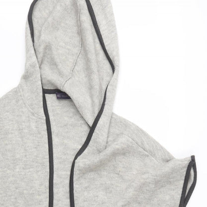 M&S Womens Grey  Acrylic Cardigan Hoodie Size S