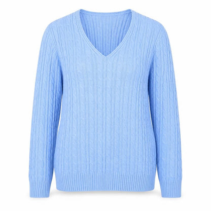 Womens UK Size S CHIC Blue Pullover Jumper