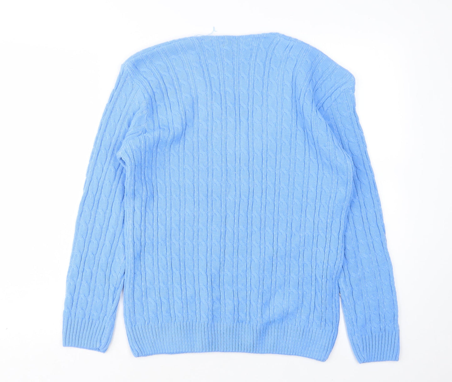 Womens UK Size S CHIC Blue Pullover Jumper