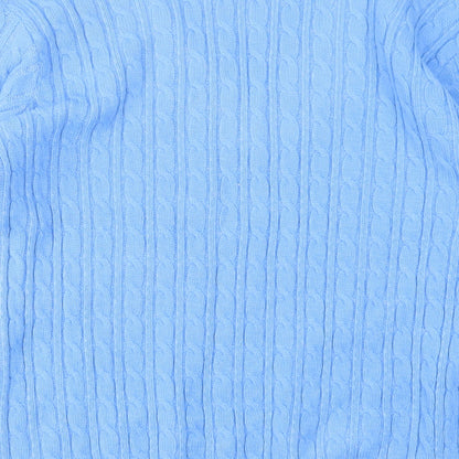 Womens UK Size S CHIC Blue Pullover Jumper