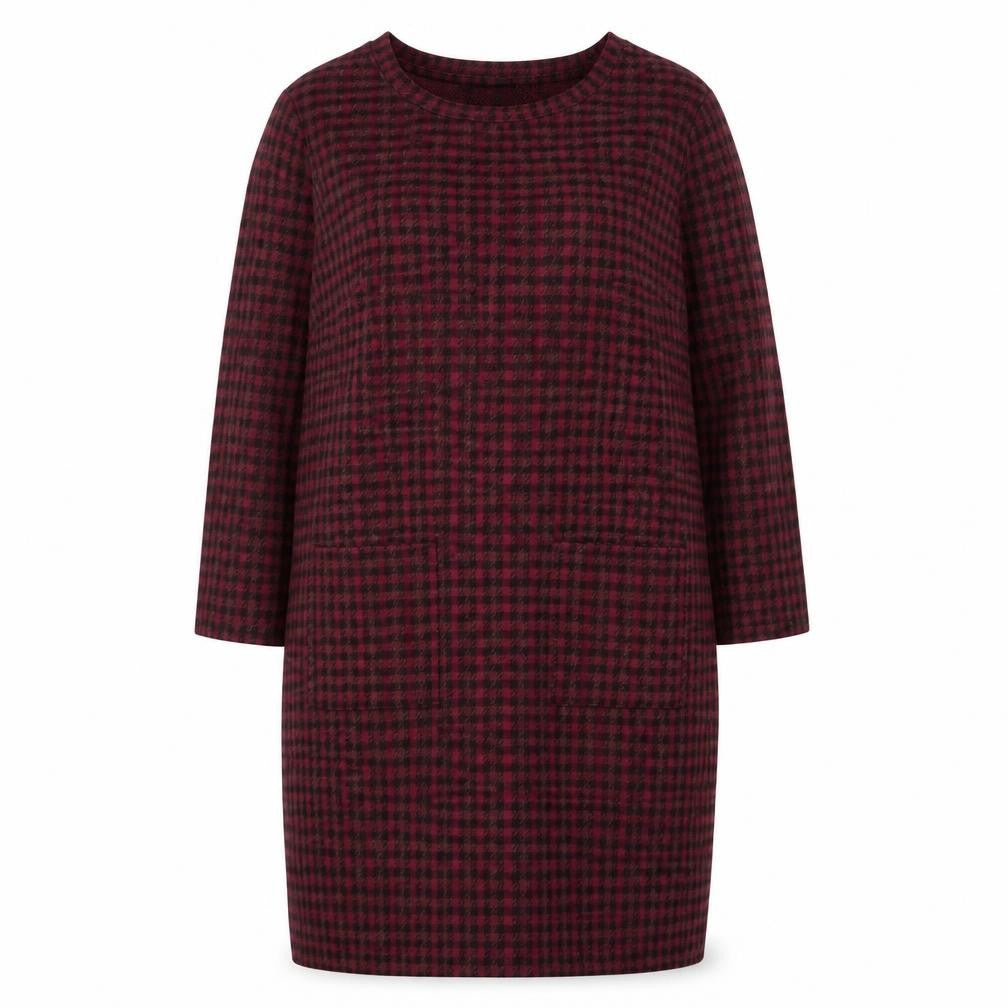 Front view of Tu women’s multicoloured polka dot polyester jumper dress, size UK 8, round neck