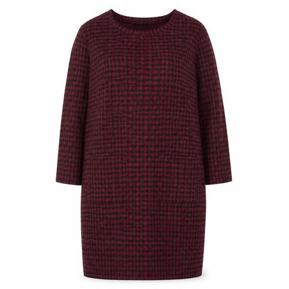 Front view of Tu women’s multicoloured polka dot polyester jumper dress, size UK 8, round neck
