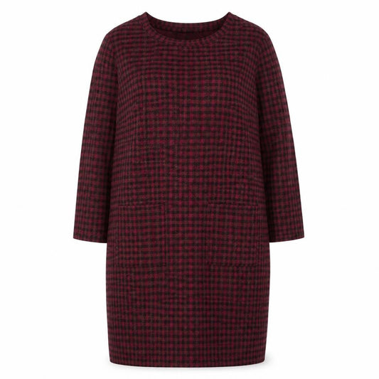 Front view of Tu women’s multicoloured polka dot polyester jumper dress, size UK 8, round neck