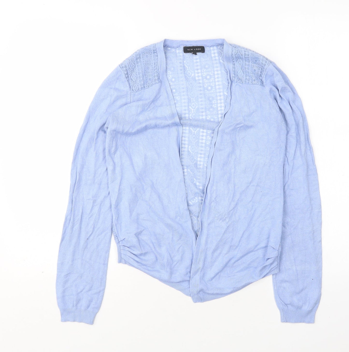 George Womens Blue V-Neck Floral Viscose Cardigan Jumper Size 10