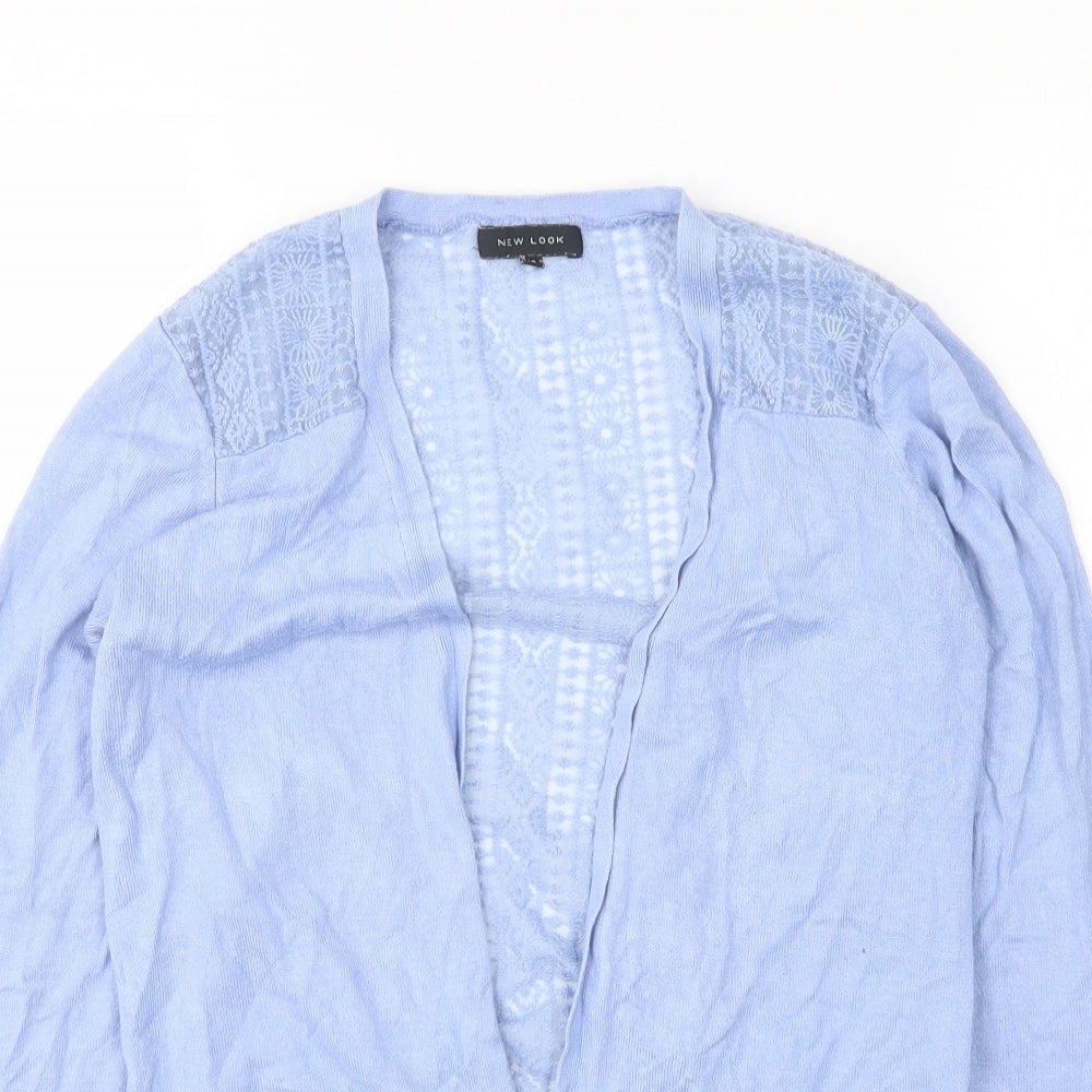 George Womens Blue V-Neck Floral Viscose Cardigan Jumper Size 10