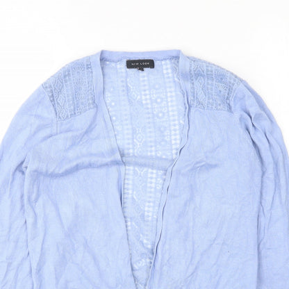 George Womens Blue V-Neck Floral Viscose Cardigan Jumper Size 10