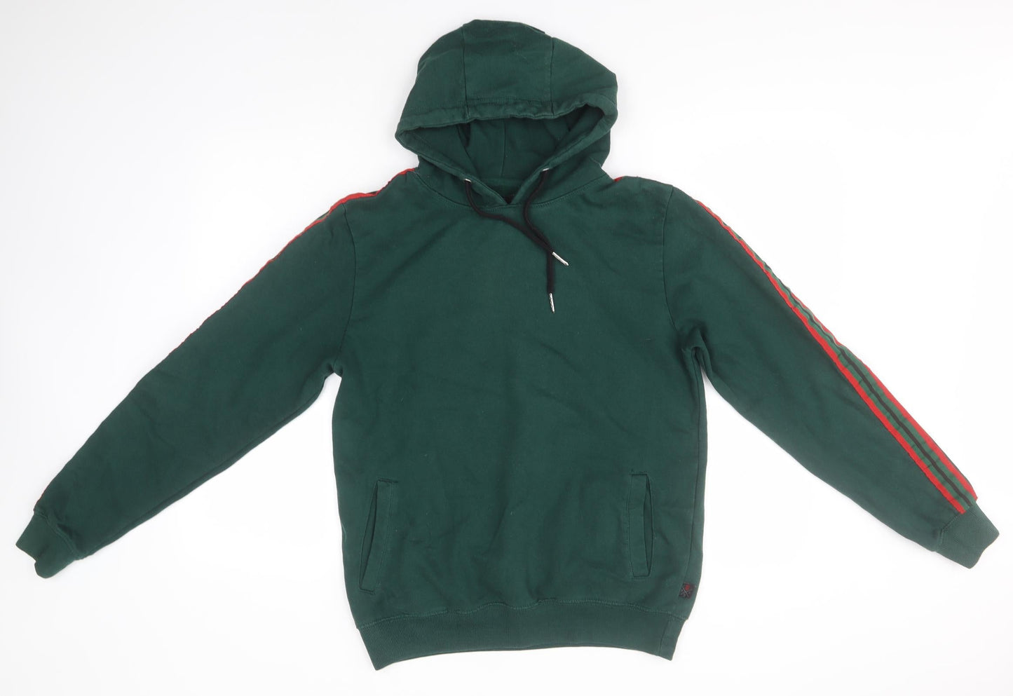 Mens UK Size S Soul Star Green Pullover Hoodie