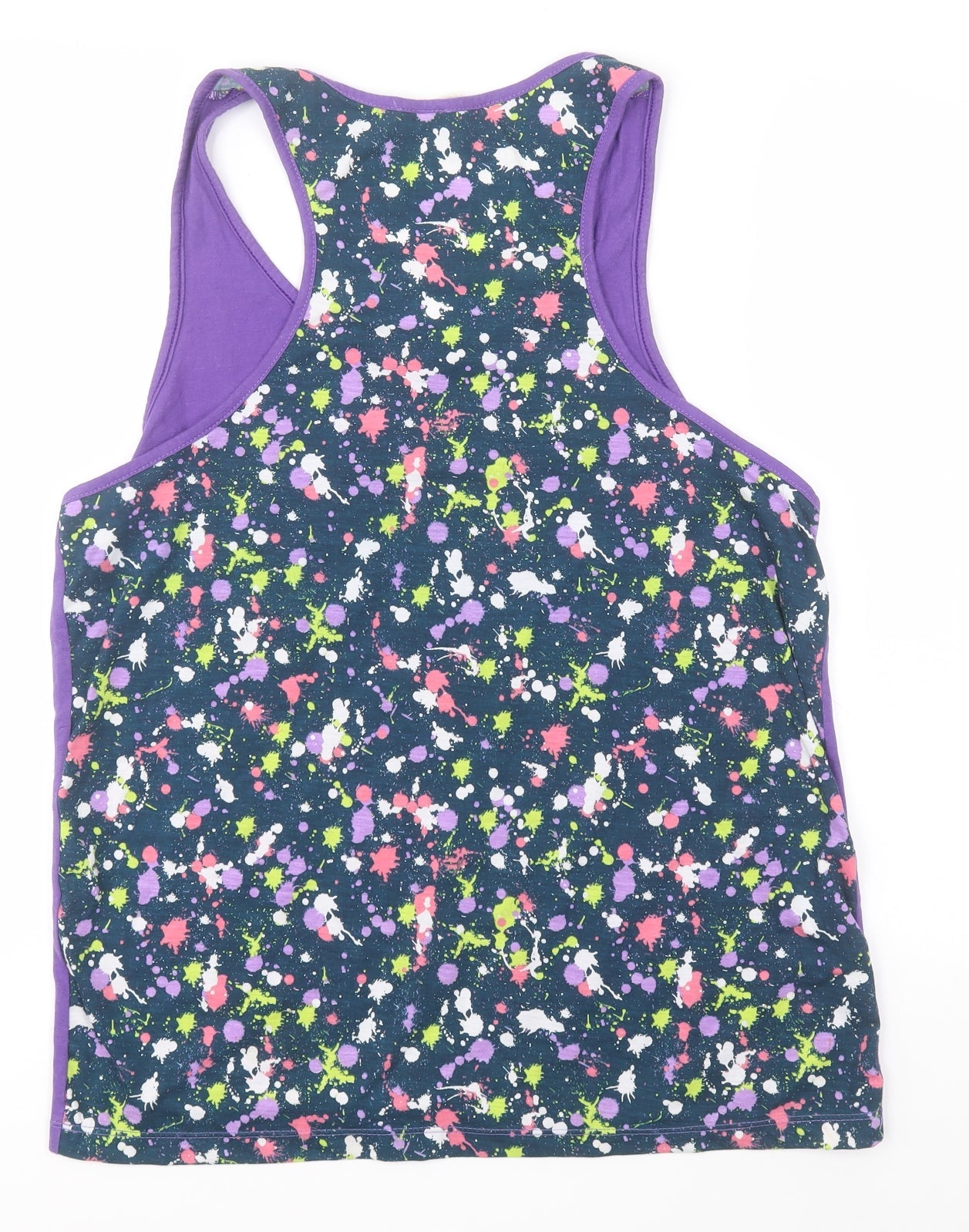 Womens UK Size M Preworn Blue Basic Tank
