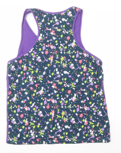 Womens UK Size M Preworn Blue Basic Tank