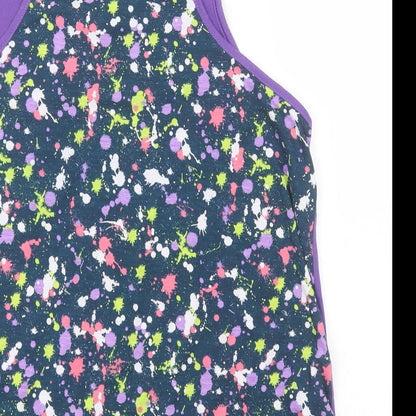 Womens UK Size M Preworn Blue Basic Tank