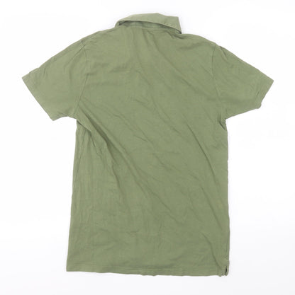 Easy Mens Green  Cotton  Polo Size S Collared