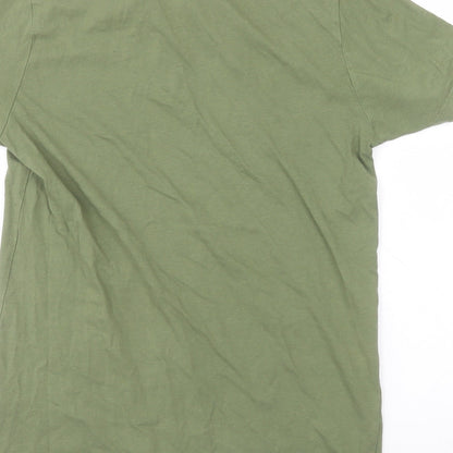 Easy Mens Green  Cotton  Polo Size S Collared