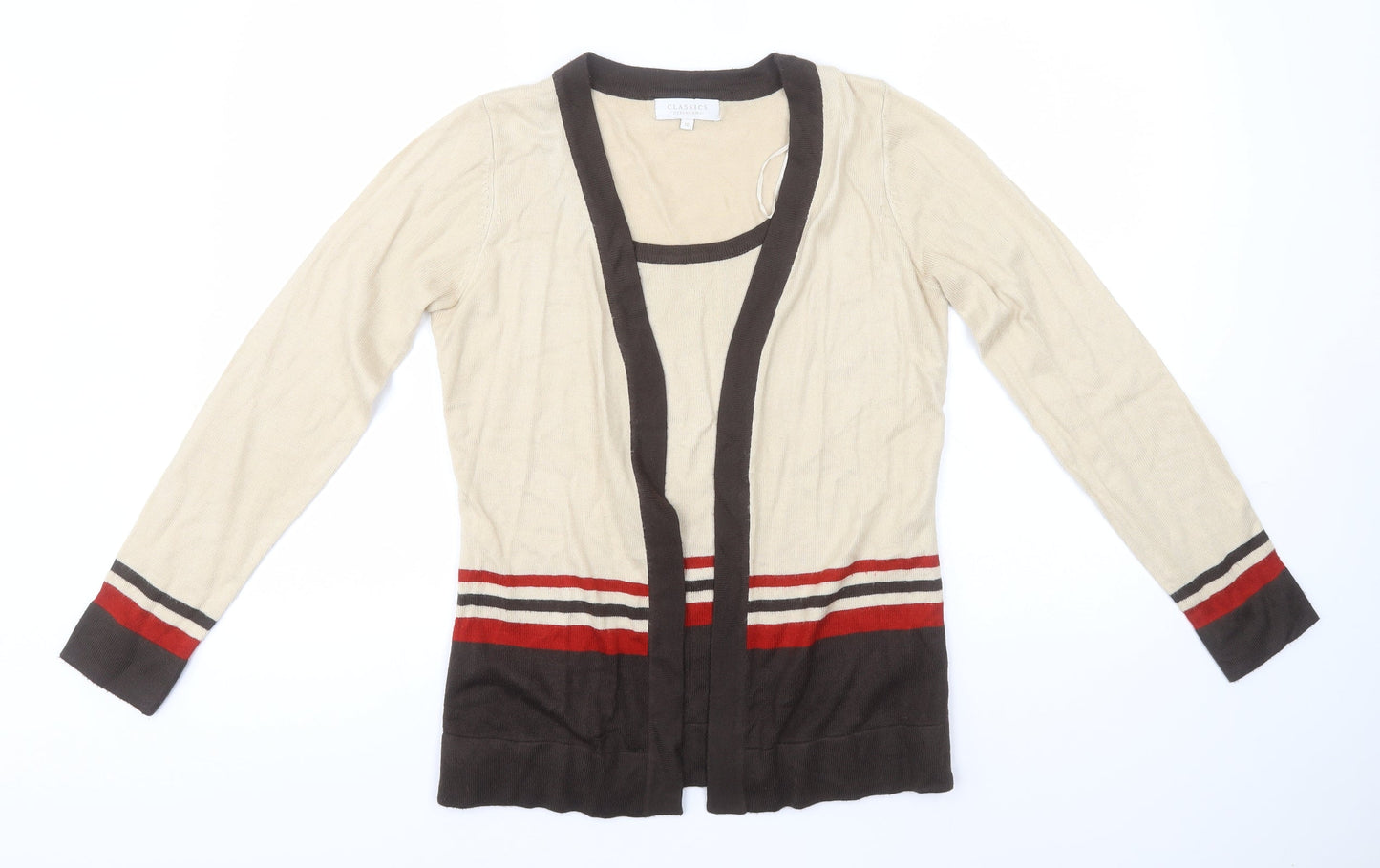 Womens UK Size 10 Debenhams Beige Pullover Jumper