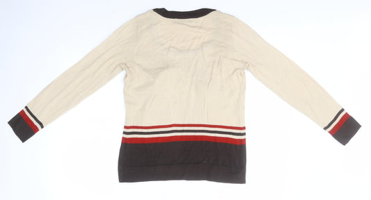 Womens UK Size 10 Debenhams Beige Pullover Jumper