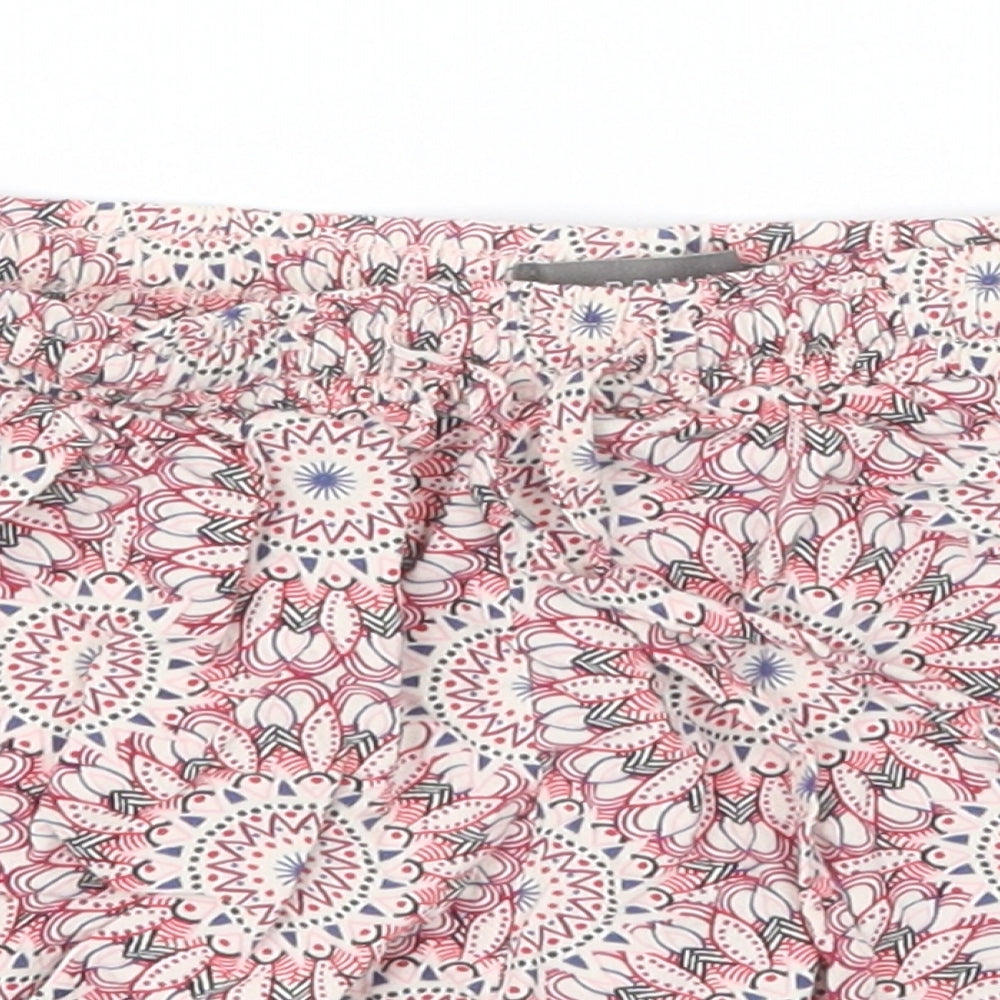 Primark Womens White Paisley Viscose Sailor Shorts Size 6  Regular