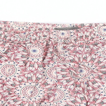 Primark Womens White Paisley Viscose Sailor Shorts Size 6  Regular