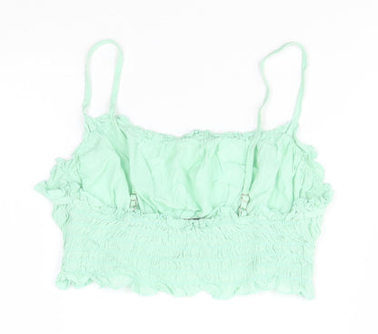 SheIn Womens Green  Cotton Basic Tank Size XS Off the Shoulder