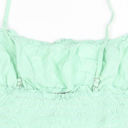 SheIn Womens Green  Cotton Basic Tank Size XS Off the Shoulder