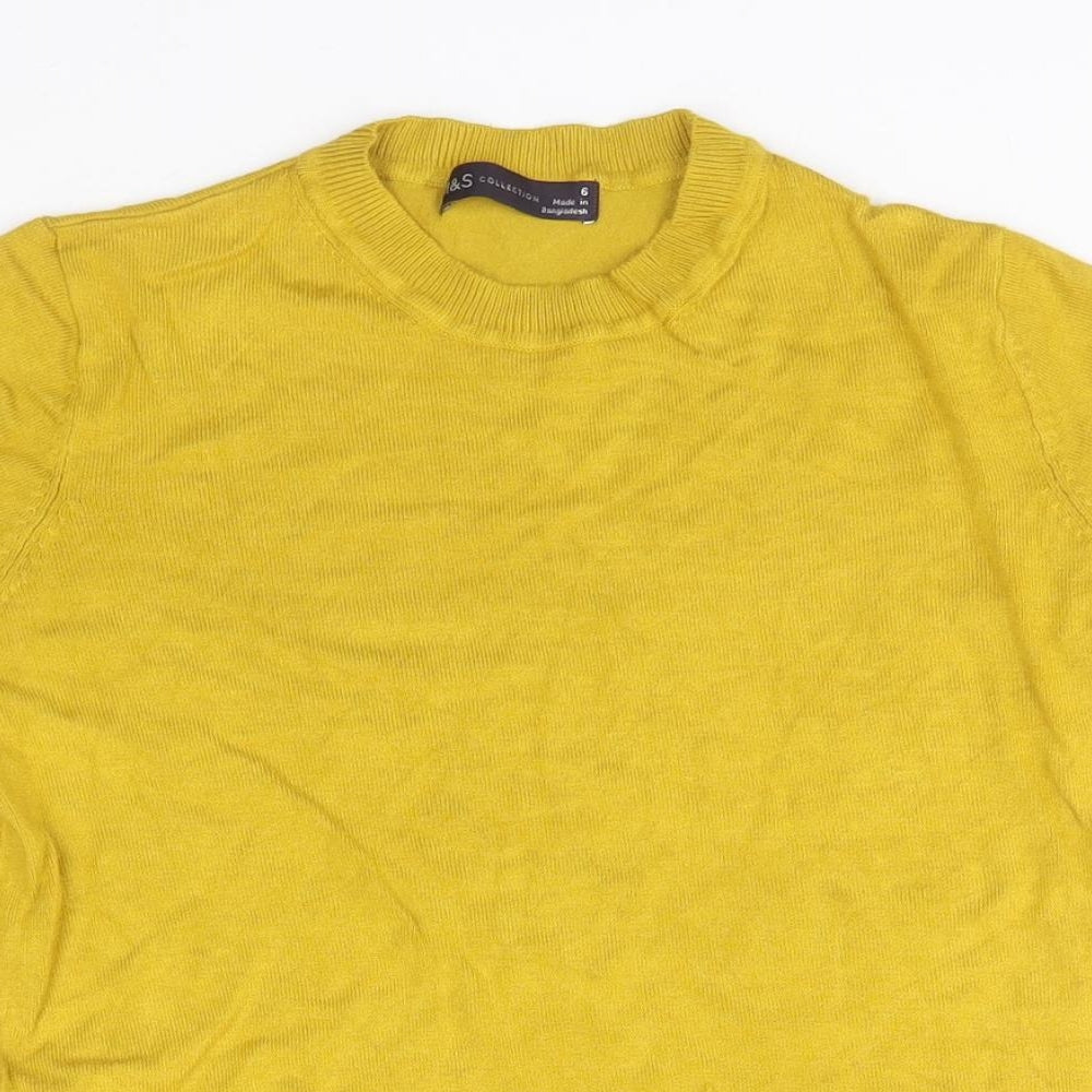 Womens UK Size 6 Marks and Spencer Gold Pullover Jumper