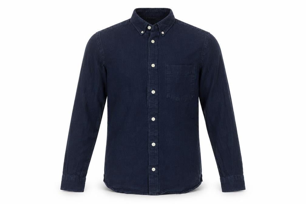 Mens UK Size S H&M Blue  Button-Up Long Sleeve Casual Shirt
